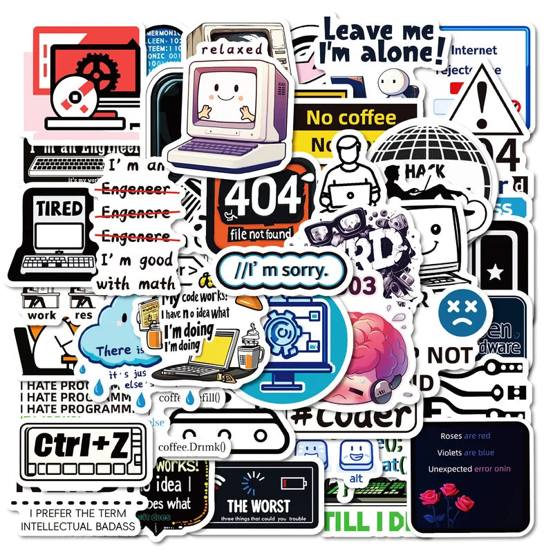 Dark Web Themed Sticker Set Of 50