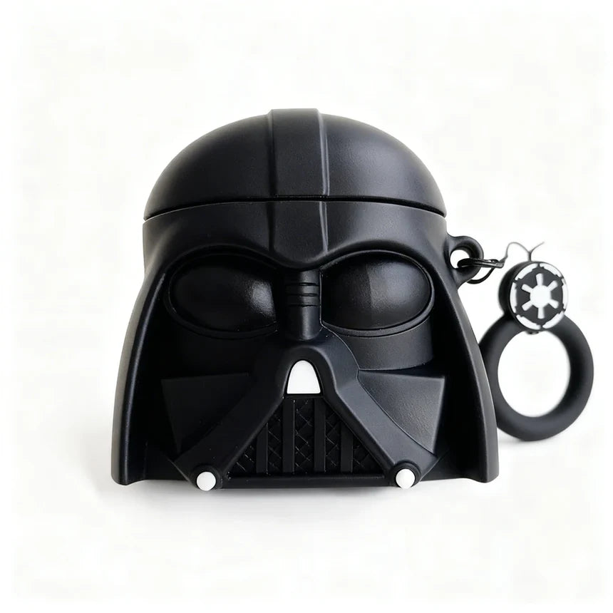 Black Darth Vader helmet-shaped case on a white background