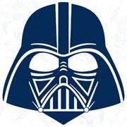 Blue Darth Vader helmet tattoo design on a white background