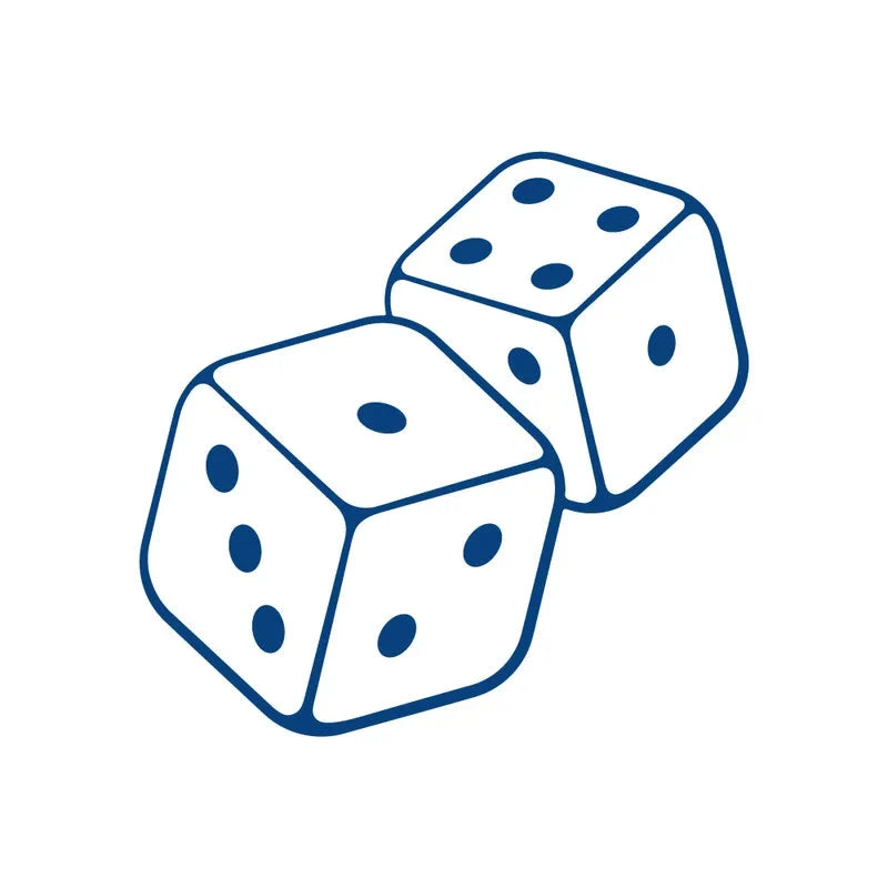 Dice Small Semi-Permanent Jagua Tattoo
