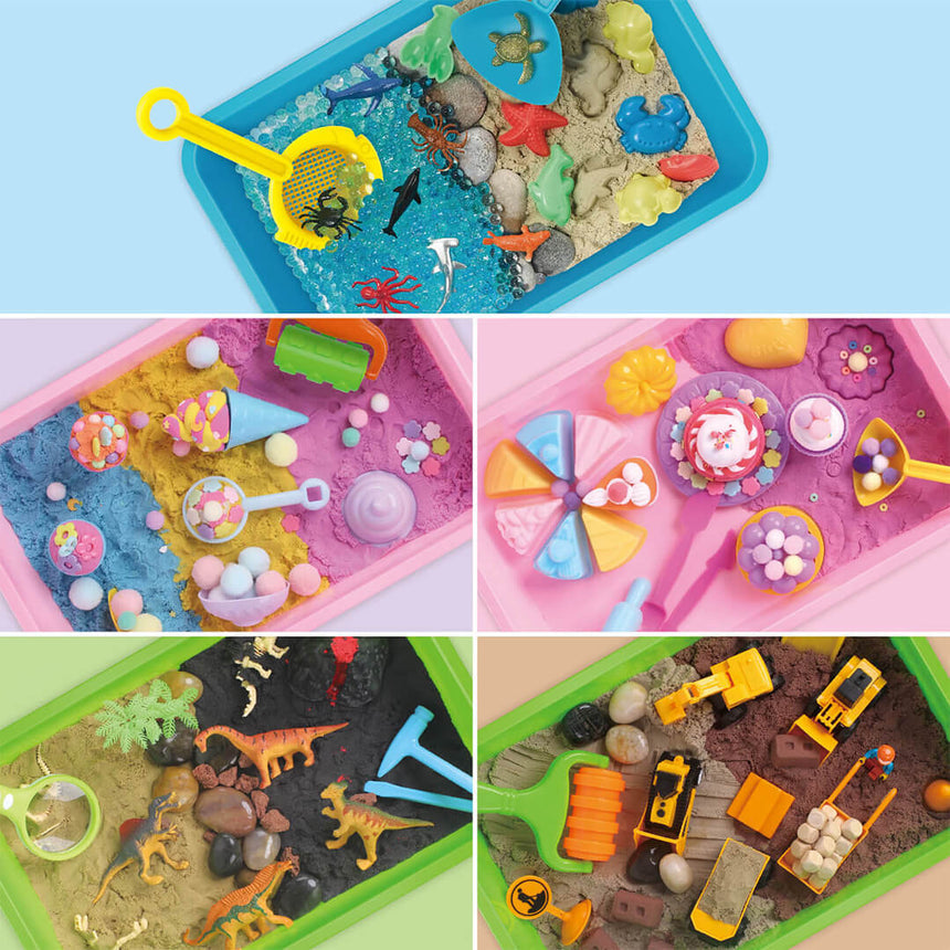 Sensory Bin Creative Play Sand set - Dinosaur Dig Adventure