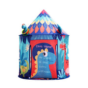 Portable foldable dinosaur kids tent with colorful design