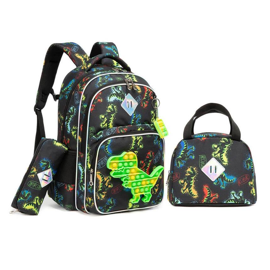 Dinosaur Pop It Backpack 3 Pieces Set