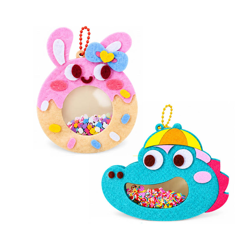DIY felt shaker keychain craft kit for kids