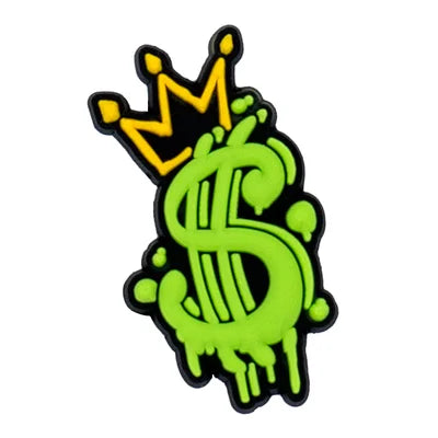 Dollar Crowned Graffiti Style Jibbitz Croc Charms - Crocs