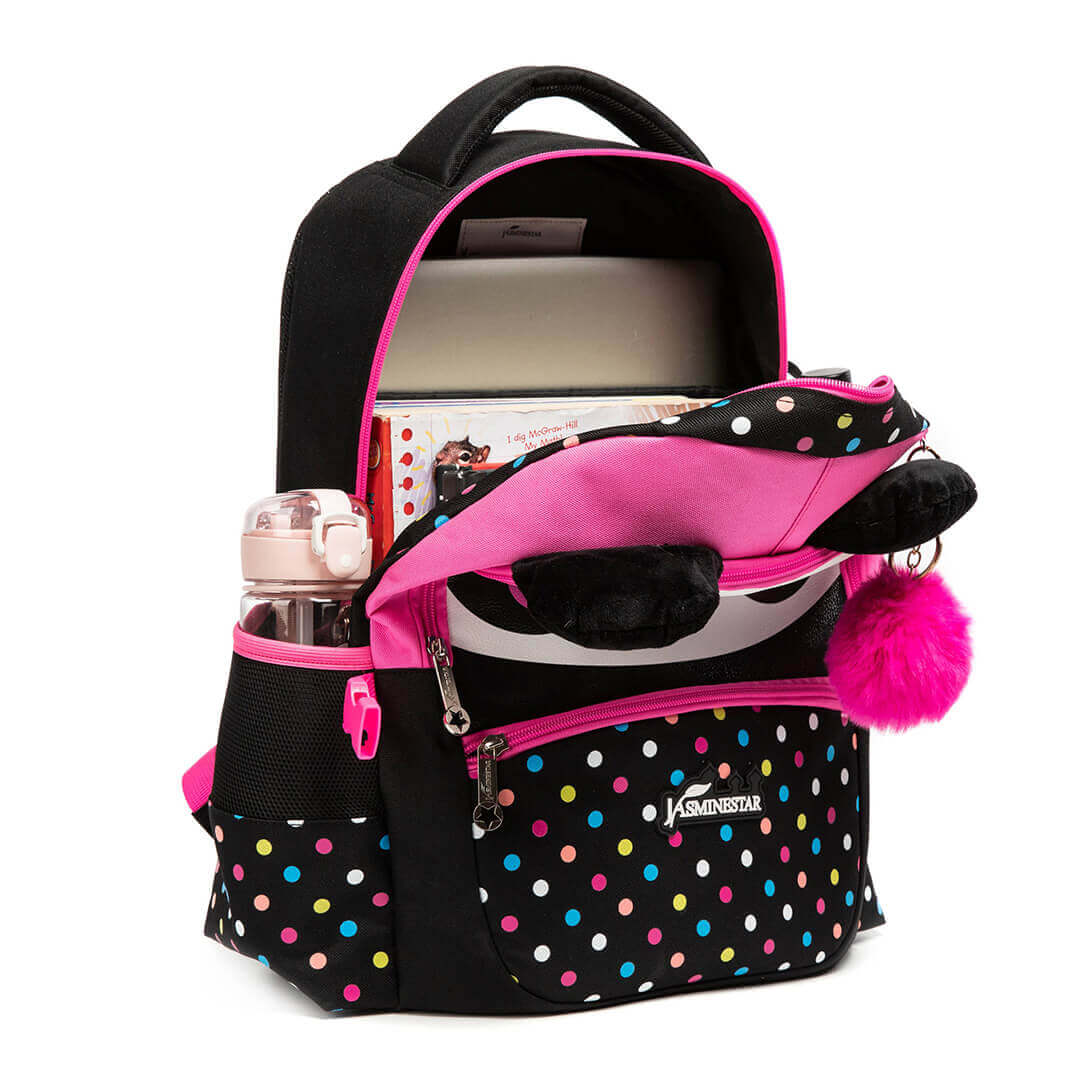 Stylish 3-Piece Girls Backpack Set with Panda Design