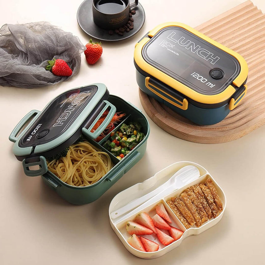 Leak-proof 1200ml lunch box with removable tray