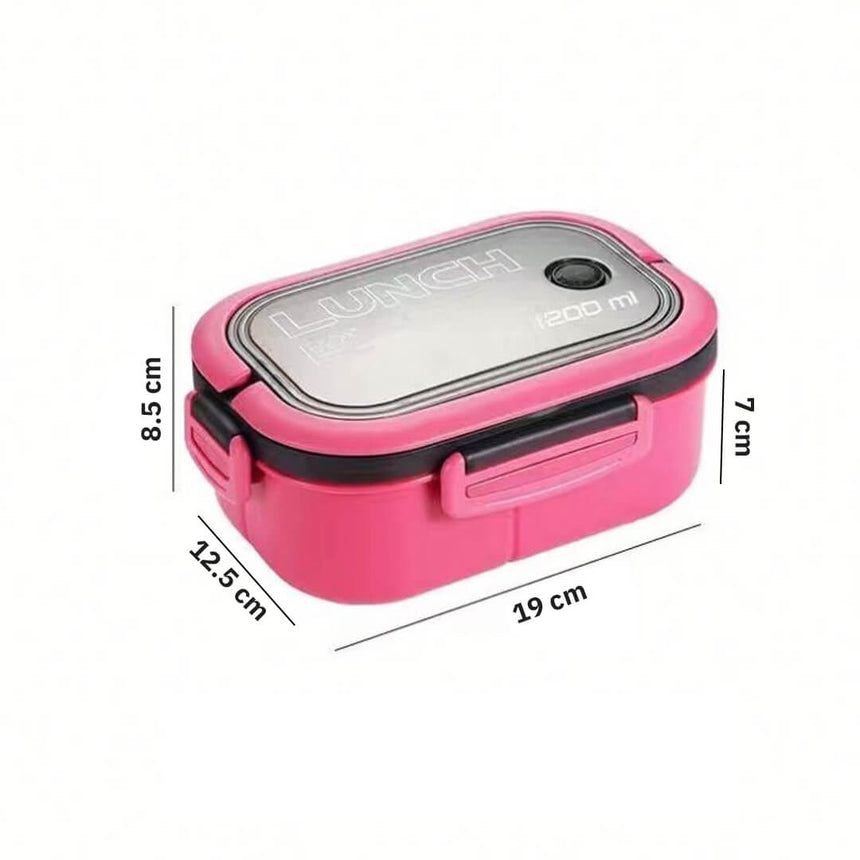 Dimensions of the double-layer bento lunch box with 6 compartments