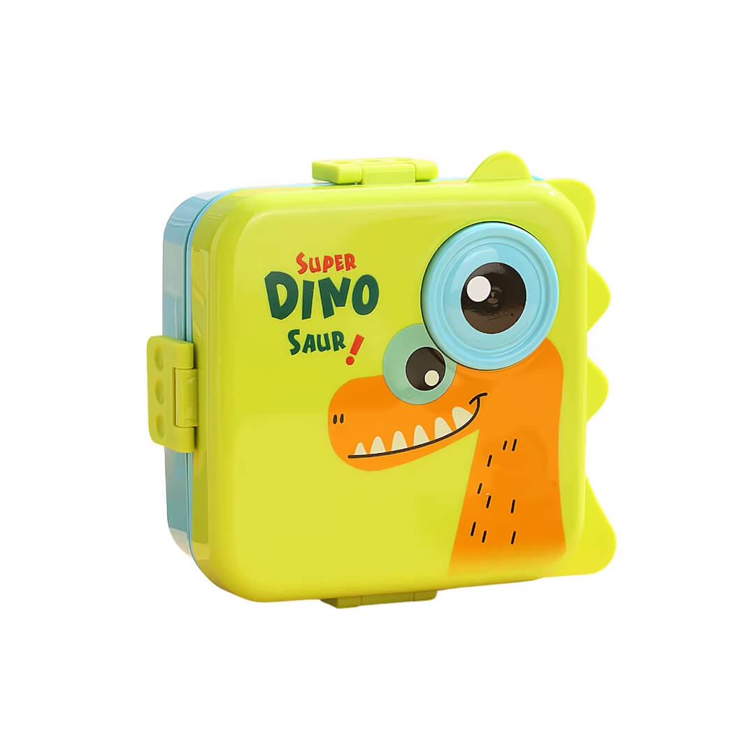 Dinosaur-themed lunch boxes for boys, green