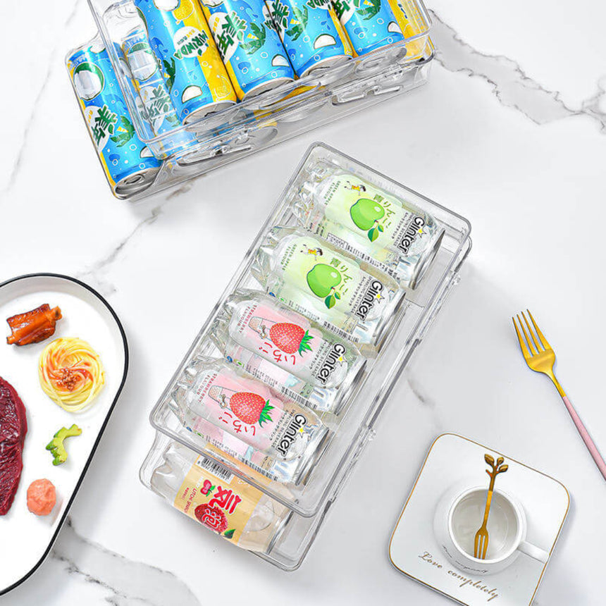 Double-Layer Rolling Can Storage Organizer