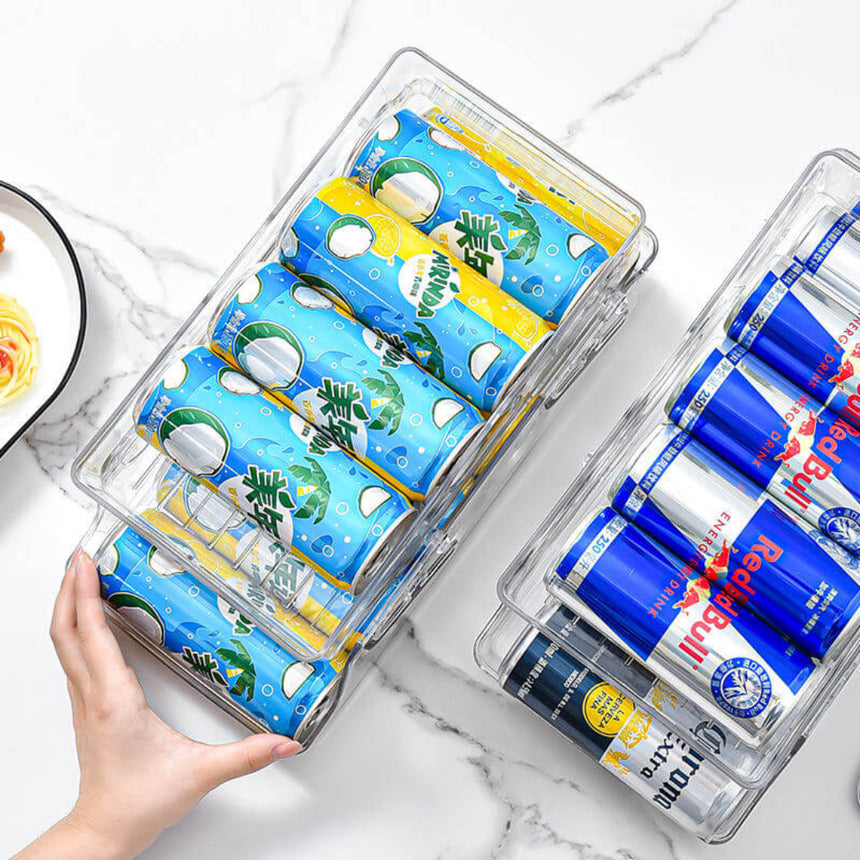 Double-Layer Rolling Can Storage Organizer