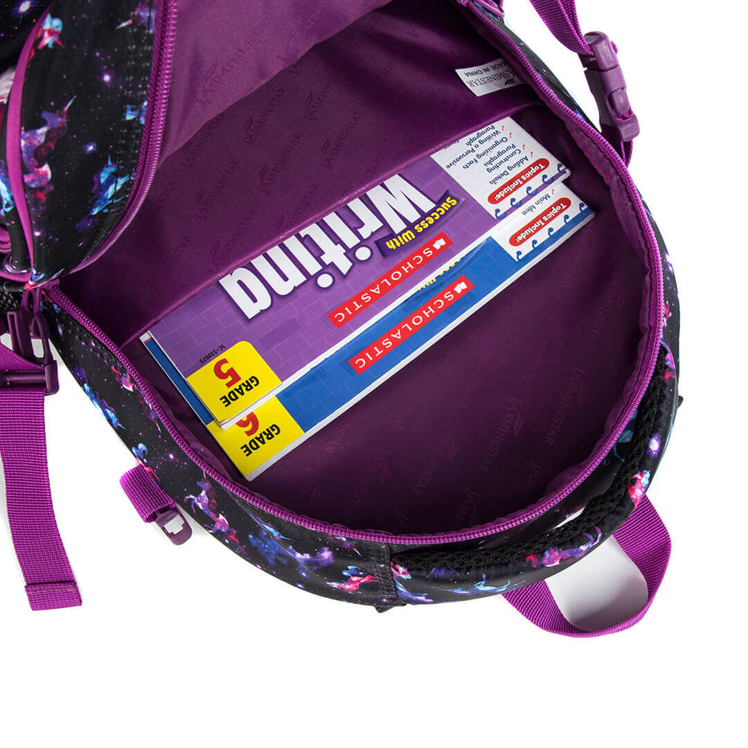 Magical dream unicorn backpack set in purple – 3 pieces