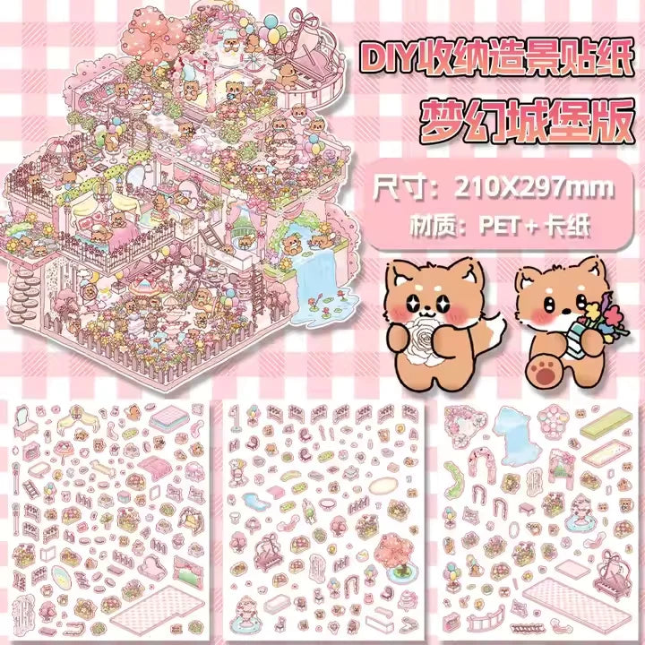 XLarge DIY Sticker Set Pink Fox Dreamland Park