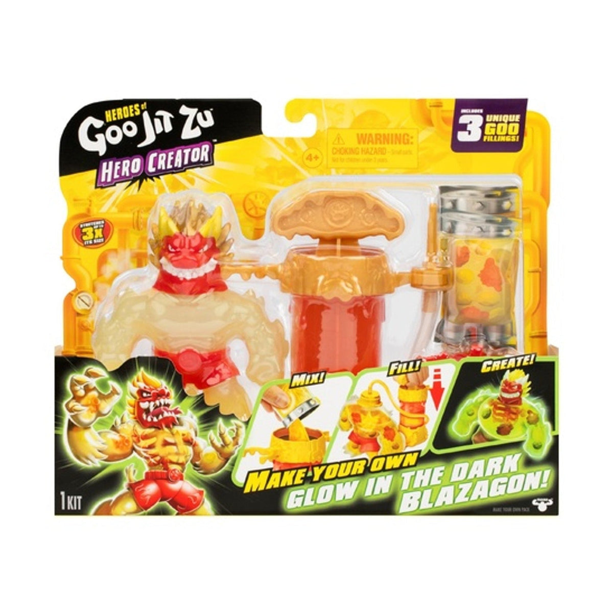 Goo Jit Zu Blazagon Hero Creator Figure Set Glow-in-the-Dark by Goo Jit Zu