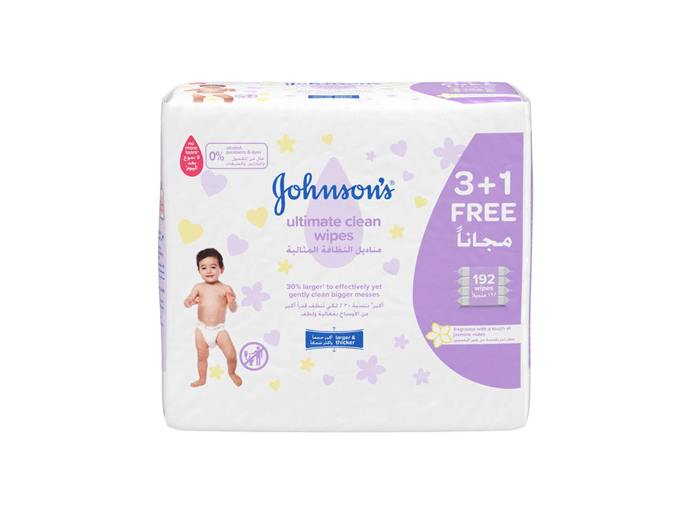 Johnson Baby Wipes Ultimate Clean 192 Pieces