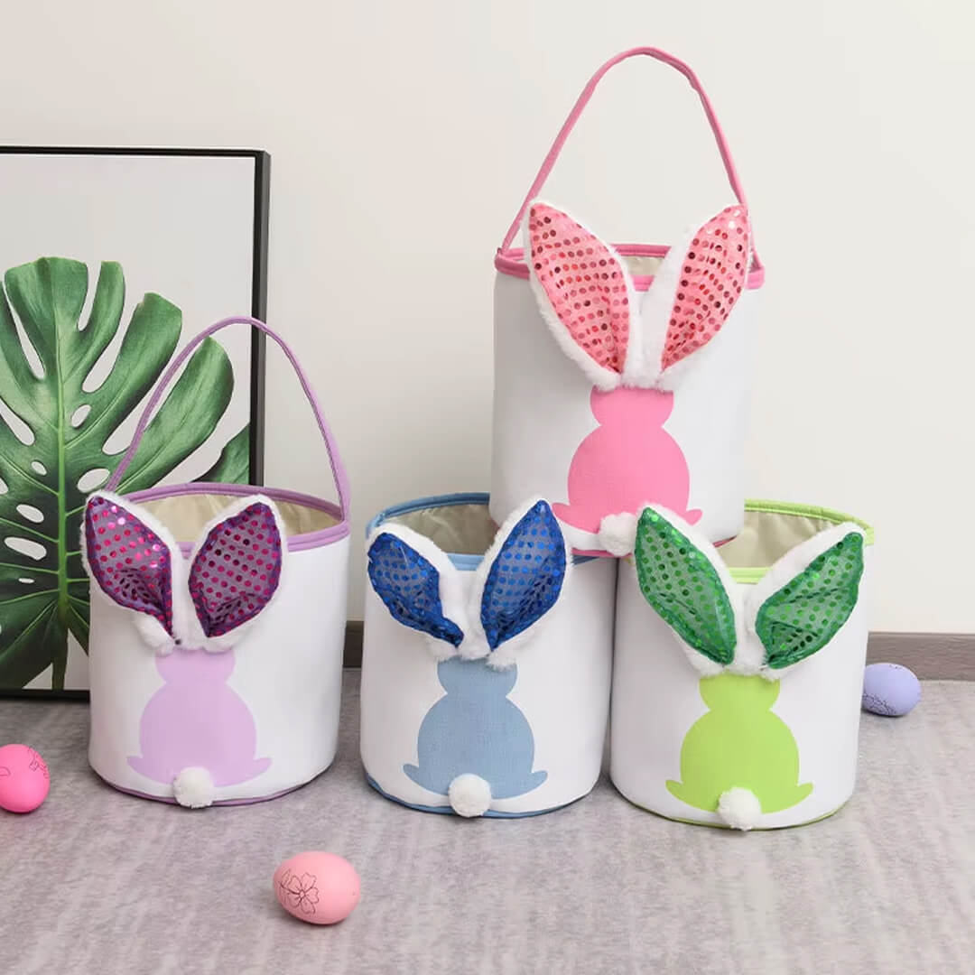 Light-up bunny ear Easter basket for candy and toys