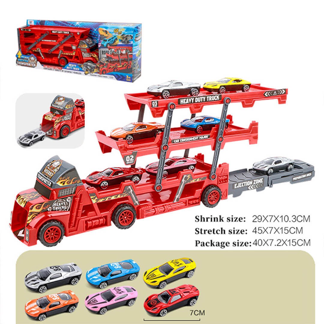 Folding Metal Truck with Mini Ejection Cars