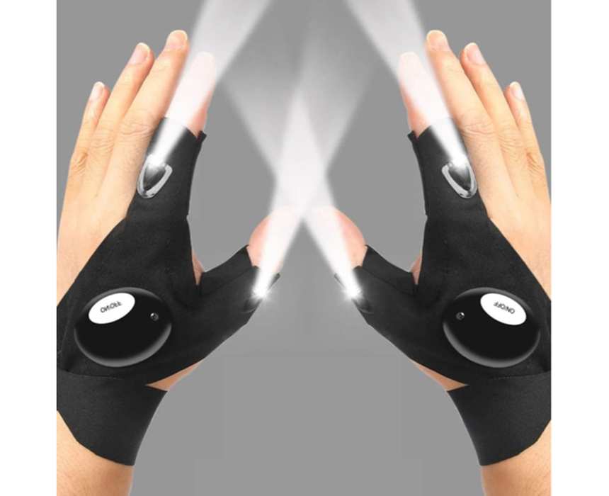 Torch LED Light Half Finger Right Hand