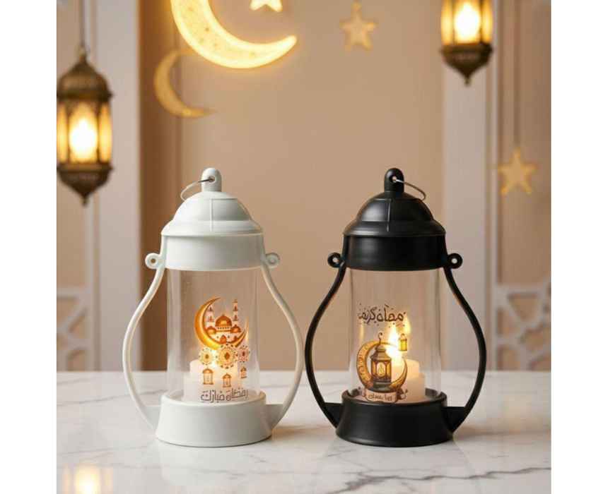 Lantern Fanous Light Candle Black