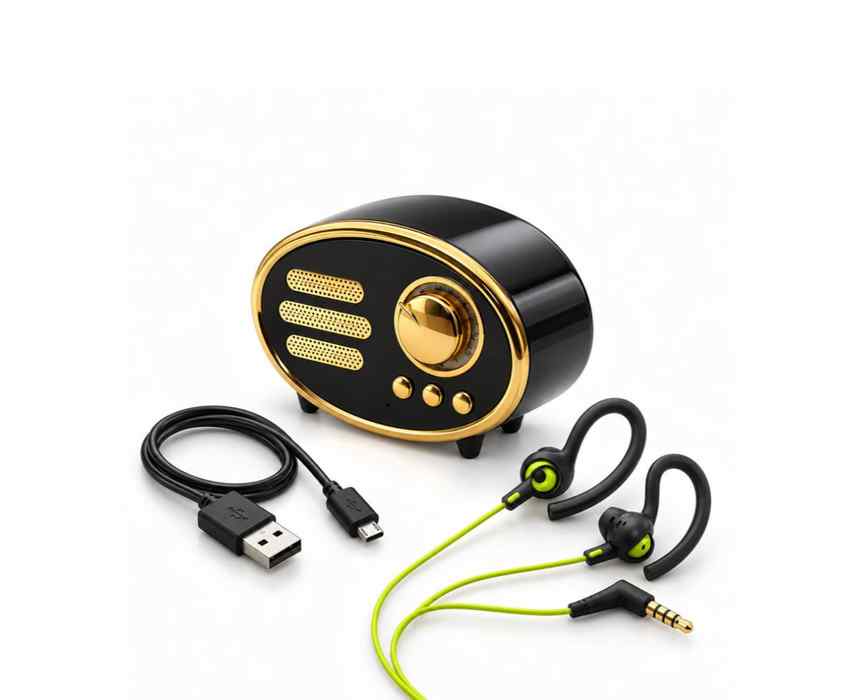 Combo Deal Speaker Bluetooth Hoco BS25 + Micro USB Cable 0.5 Nedis Black + Earphone Philips SHQ1400