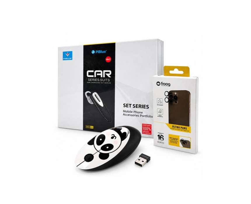 Combo Deal Mouse Wireless Logitech M682 Black + Car Holder A5 + Camera Glass iPhone 16PRO/PRO Max Froog