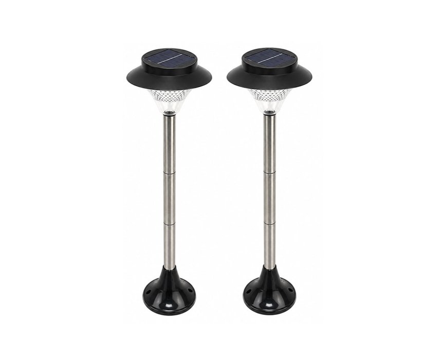 Solar Garden Post Top Light White 2pcs