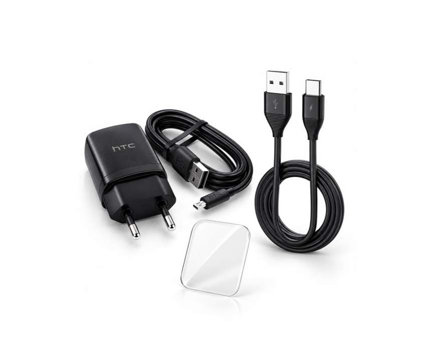 Combo Deal Travel Charge HTC 1A ORG 5W + Screen Guard Apple Watch UV + Cable Type-c To USB Totu BTA-011 1M