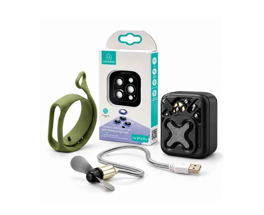 Combo Deal Speaker Green Champion USB Fan Watch Strap