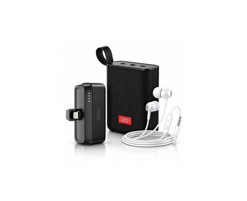 Combo Deal Power Bank XO Speaker Earphone Earldom