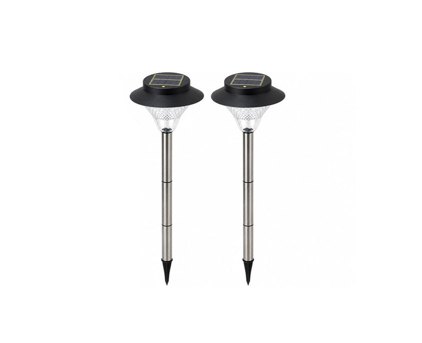 Solar Garden Spike Post Top Light White 2pcs