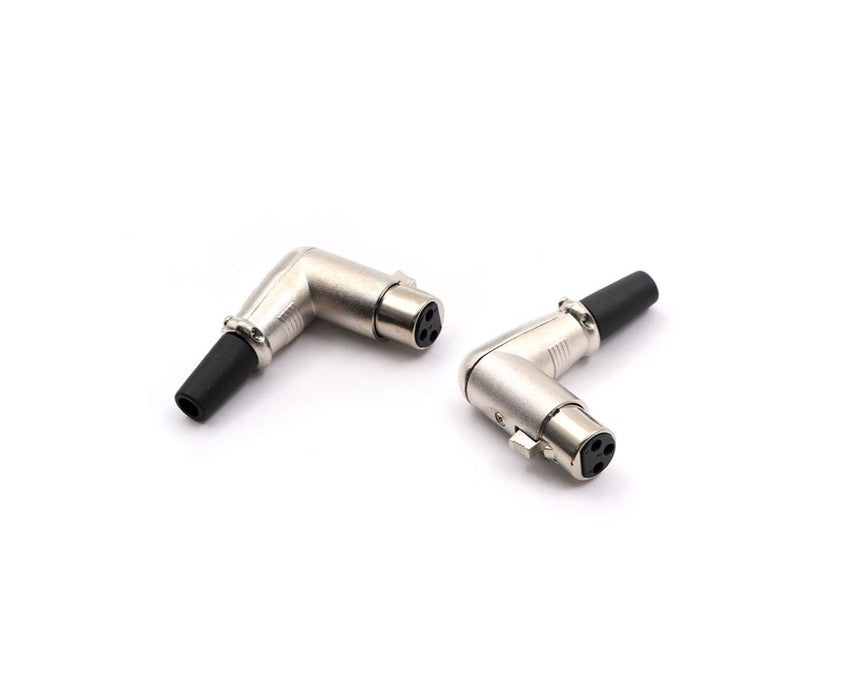 Audio Connector XLR 3-Pin Female 90° Metal Cable Mount