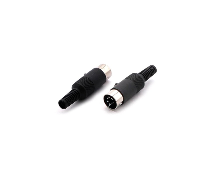 Audio Video MIDI Connector DIN Male 5-Pin 180° Cable Mount