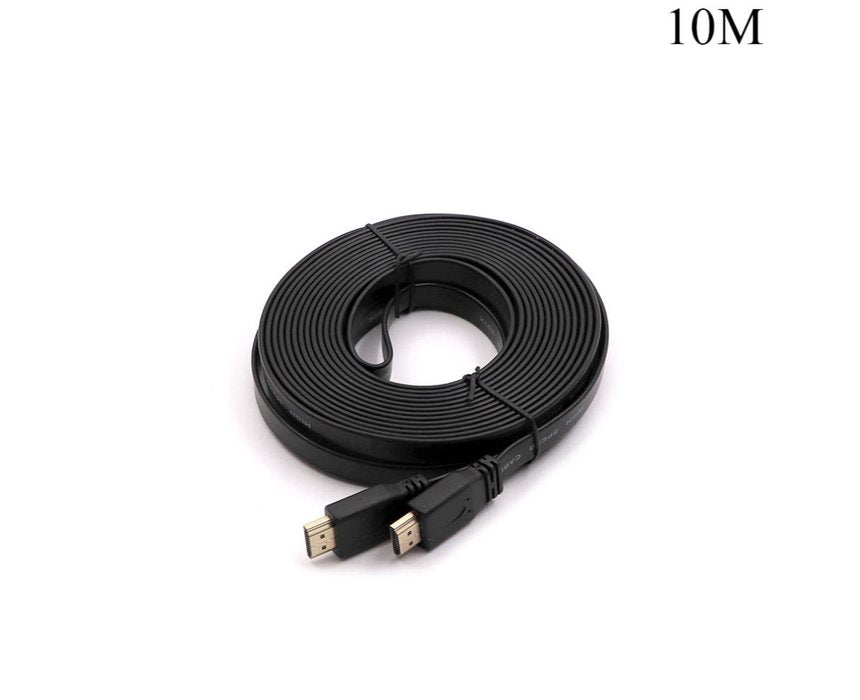 Audio Video Cable HDMI Male to Male 10m 2K Flat Black