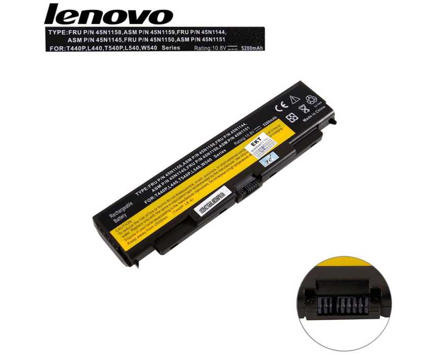 Laptop Battery 11.1V 4.4Ah Compatible With Lenovo T440P