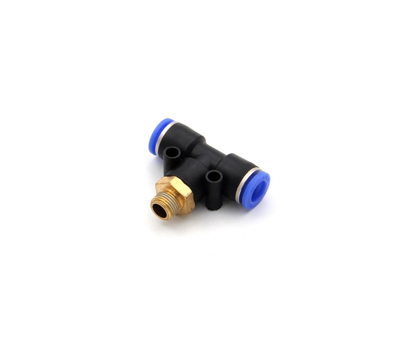 Pneumatic - Fittings - 3-Way - 1/8" Male - 2x 8mm - PB-8-1