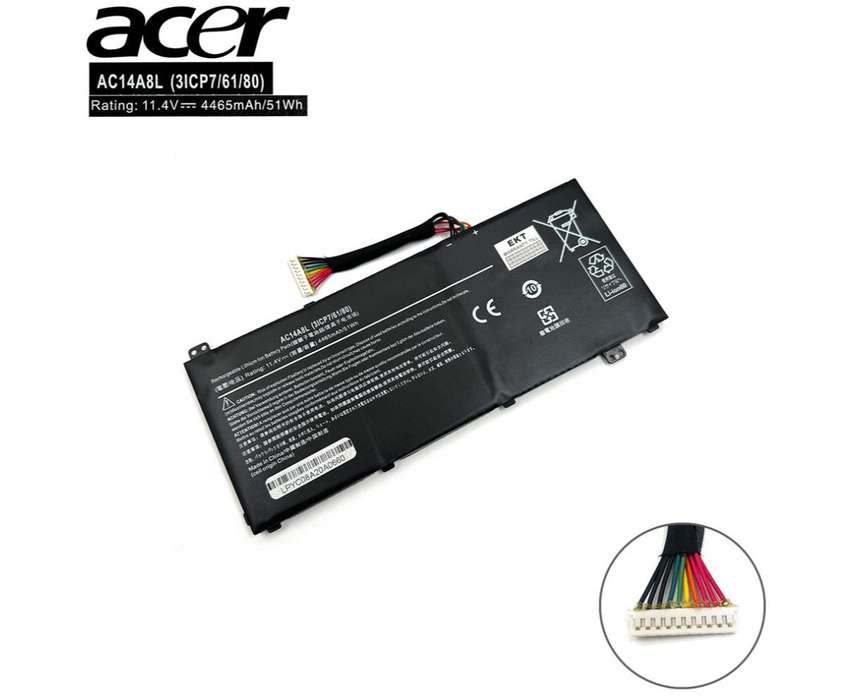 Laptop Battery 11.4V 4.4Ah Compatible With Acer AC14A8L