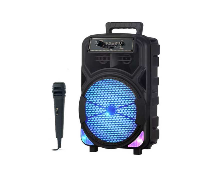 Portable Speaker - Amplifier - 8" - USB & Bluetooth & Radio - JBR-A08