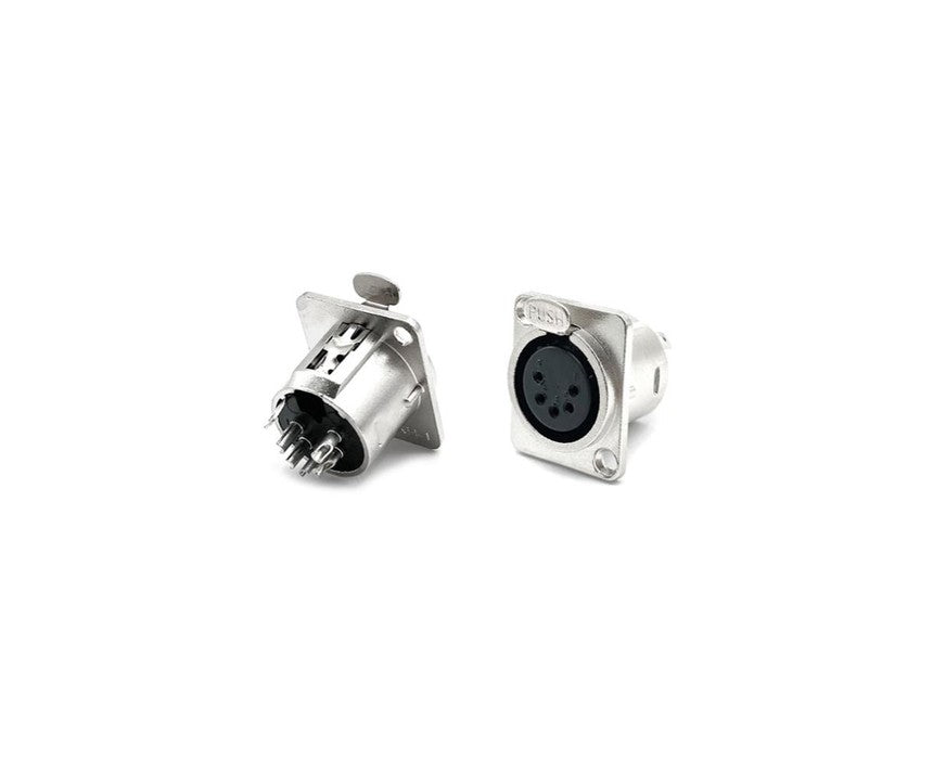 Audio Connector XLR 4-Pin Male Metal Chassis Mount