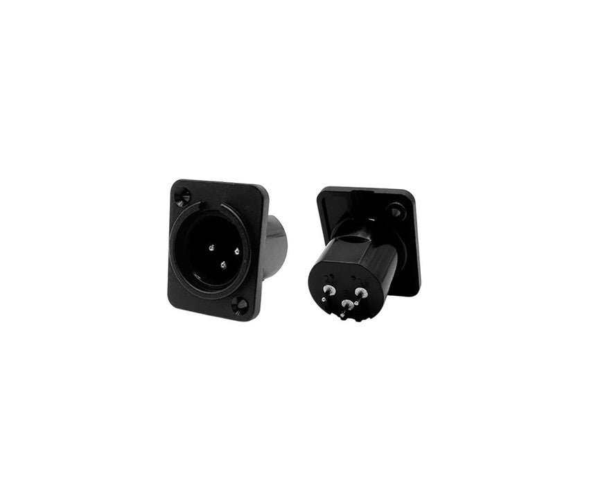 Audio Connector XLR 3-Pin Male Plastic Chassis Mount