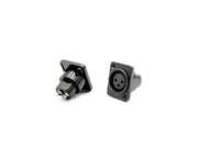 Audio Connector XLR 3-Pin Female Plastic Chassis Mounts
