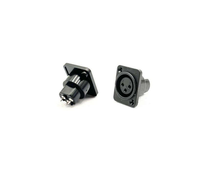 Audio Connector XLR 3-Pin Female Plastic Chassis Mounts