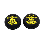 Two black buttons with yellow 'Elden Ring' logo on a white background