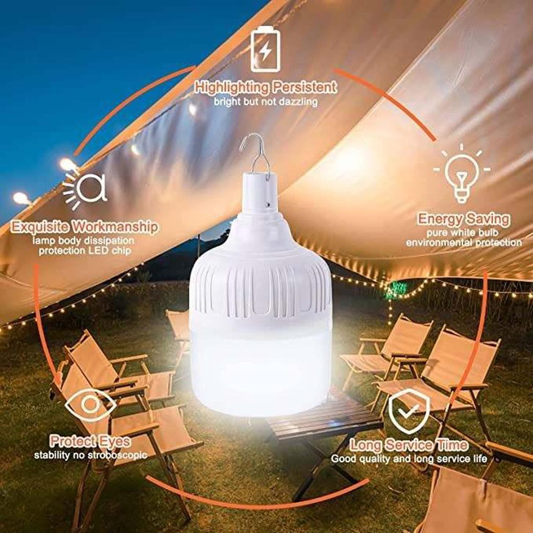 LED camping light with rechargeable battery