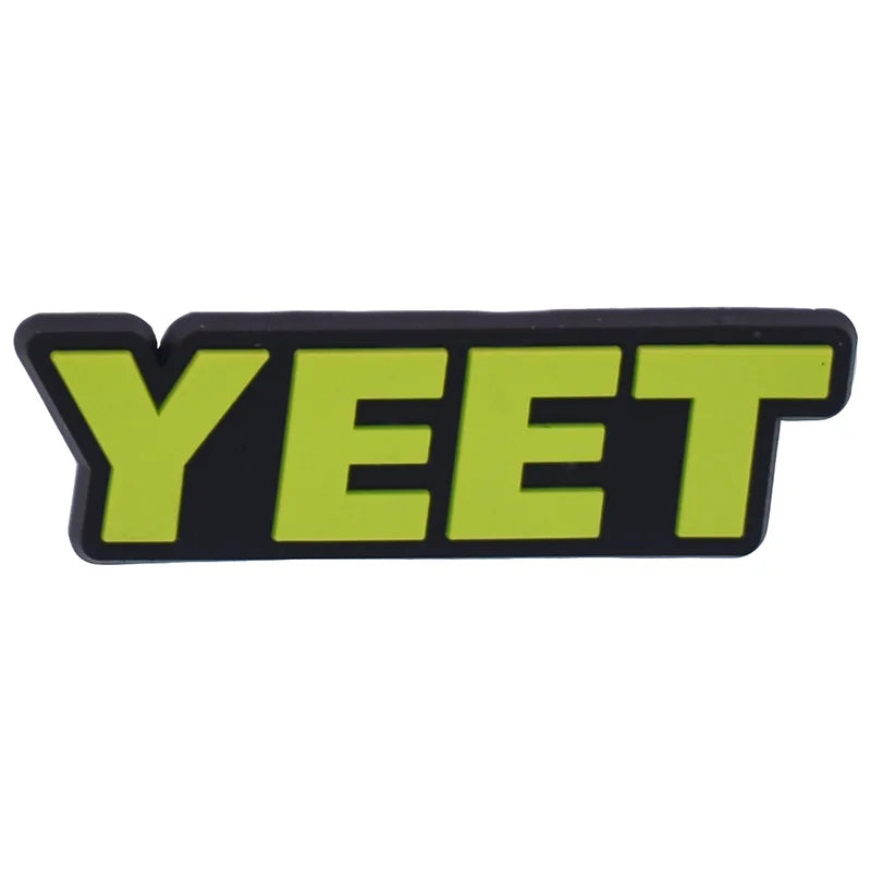 Gen Z Slang and Phrases Brainrot Bro Noob Noice Vibe Mood FOMO Gains Yeet Delulu Croc Charms for Crocs | Jibbitz