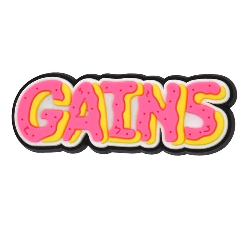 Gen Z Slang and Phrases Brainrot Bro Noob Noice Vibe Mood FOMO Gains Yeet Delulu Croc Charms for Crocs | Jibbitz
