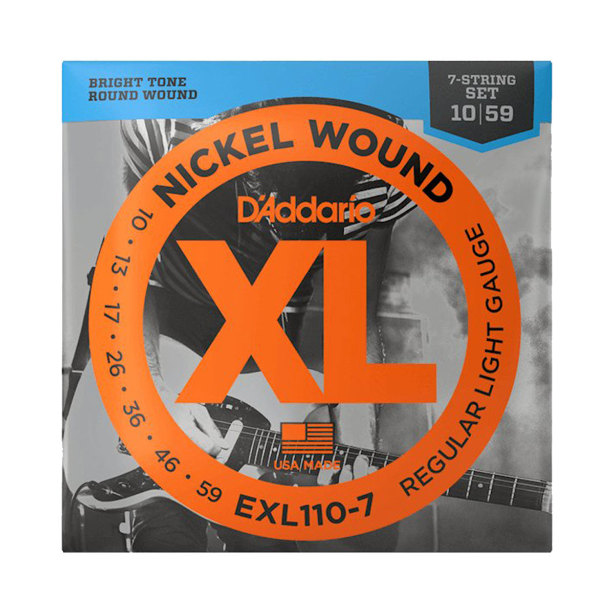 D’Addario EXL110-7 Regular Light 7-String Electric Guitar Strings
