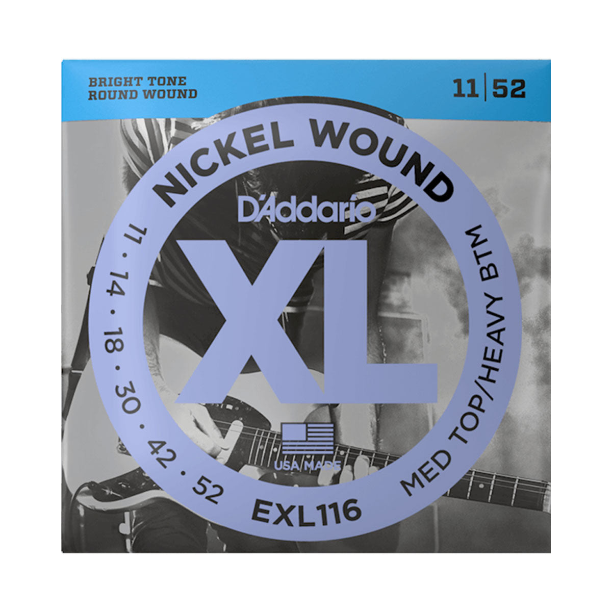 D’Addario EXL116 11-52 Medium Top Electric Guitar Strings
