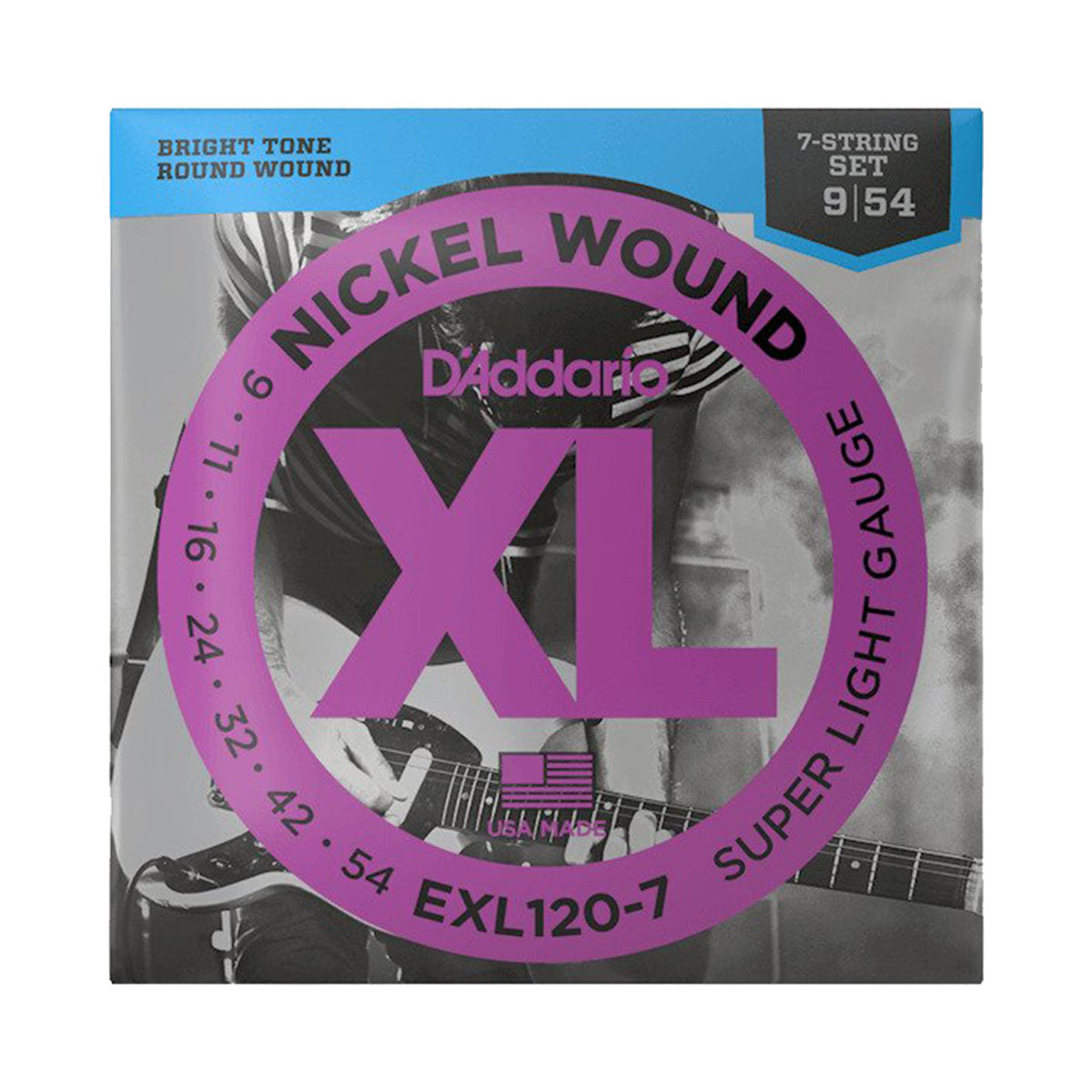 D’Addario EXL120-7 09-54 Super Light 7-String Guitar Strings