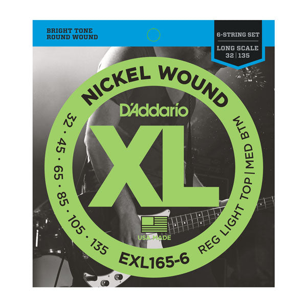 D’Addario EXL165-6 6-String Bass Guitar Strings