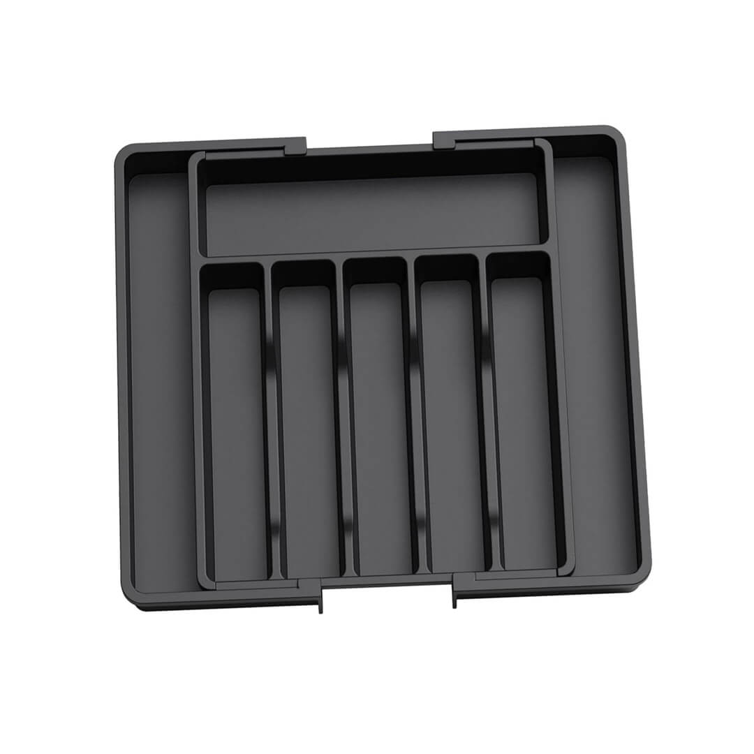 Expandable cutlery tray with 8 compartments